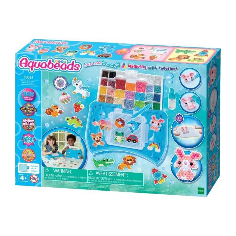 Aquabeads L'atelier d'initiation, Coffret 900 perles de 25 couleurs, p Aquabeads L'atelier d'initiation, Coffret 900 perles de 25 couleurs, p