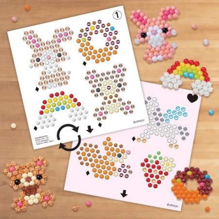 Aquabeads L'atelier d'initiation, Coffret 900 perles de 25 couleurs, perles qui collent avec de l'eau, 35087, Des 4 ans