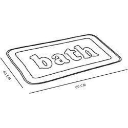 Tapis de bain mémoire de forme - TODAY - UTILITY - 40 x 60 cm - Blue