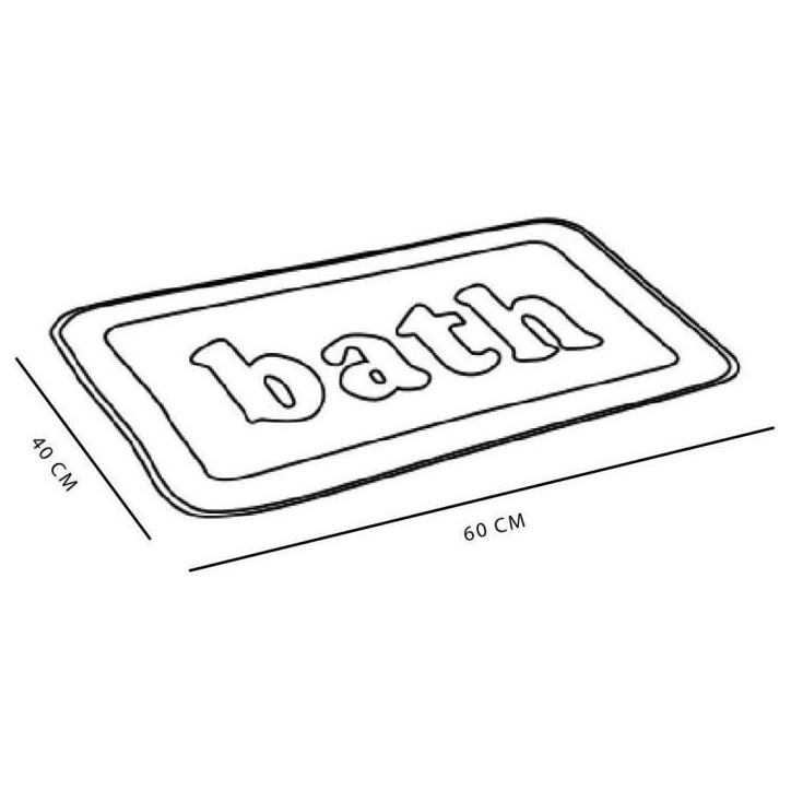 Tapis de bain mémoire de forme - TODAY - UTILITY - 40 x 60 cm - White