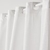 Rideau de douche gauffré - White - Polyester - 180 x 200 cm - 12 croc