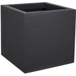 EDA Bac a fleurs carré GRAPHIT UP - 21 L - 29,5 x 29,5 x 29,5 cm - Gr