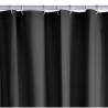 Rideau de douche gauffré - Black - PEVA - 180 x 200 cm - 12 crochets