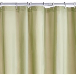 Rideau de douche gauffré - Green - PEVA - 180 x 200 cm - 12 crochets