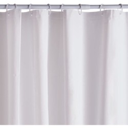 Rideau de douche gauffré - White - PEVA - 180 x 200 cm - 12 crochets