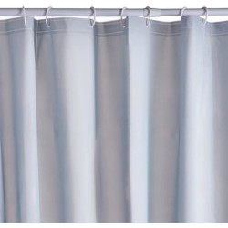 Rideau de douche gauffré - Blue - PEVA - 180 x 200 cm - 12 crochets -