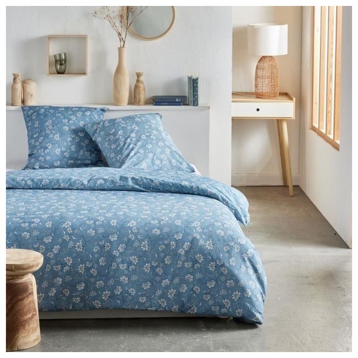 Parure de lit - TODAY Crazy - Imprimé Floral - 2 personnes - 220 x 240 cm - Bleu Parure de lit - TODAY Crazy - Imprimé Floral - 2 personnes - 220 x 240 cm - Bleu