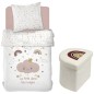 Ensemble parure de lit enfant + coffre de rangement pouf pliable - TODAY - ARC EN CIEL - 140 x 200 cm - Coton Ensemble parure de lit enfant + coffre de rangement pouf pliable - TODAY - ARC EN CIEL - 140 x 200 cm - Coton