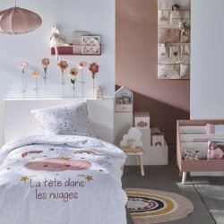 Ensemble parure de lit enfant + coffre de rangement pouf pliable - TOD