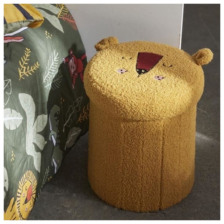 Ensemble parure de lit enfant + coffre de rangement pouf pliable - TODAY - JUNGLE - 140 x 200 cm - Coton Ensemble parure de lit enfant + coffre de rangement pouf pliable - TODAY - JUNGLE - 140 x 200 cm - Coton