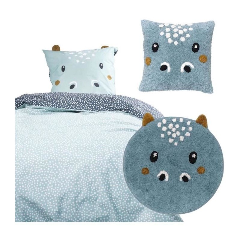 Ensemble parure de lit enfant + coussin + tapis tufté - TODAY - HYPO Ensemble parure de lit enfant + coussin + tapis tufté - TODAY - HYPO