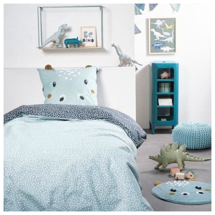 Ensemble parure de lit enfant + coussin + tapis tufté - TODAY - HYPO - 140 x 200 cm - Coton Ensemble parure de lit enfant + coussin + tapis tufté - TODAY - HYPO - 140 x 200 cm - Coton