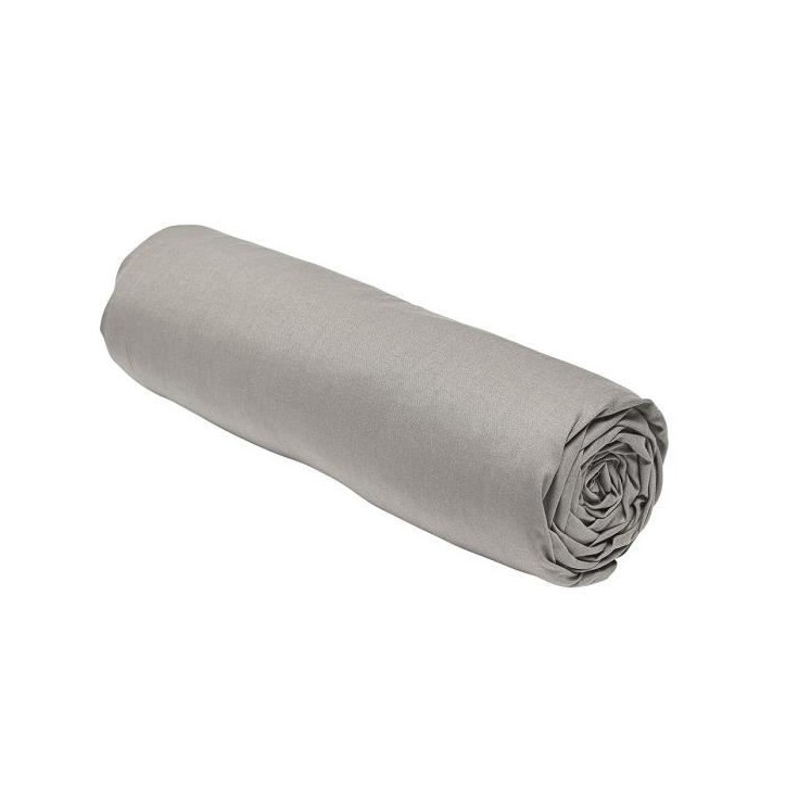 Drap housse TODAY Essential - 140 x 200+30 cm - 2 personnes - 100% Coton uni - Dune
