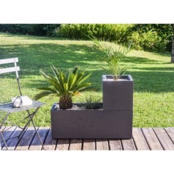 EDA Bac a fleurs carré GRAPHIT UP - 21 L - 29,5 x 29,5 x 29,5 cm - Gr