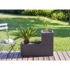 EDA Bac a fleurs carré GRAPHIT UP - 21 L - 29,5 x 29,5 x 29,5 cm - Gr