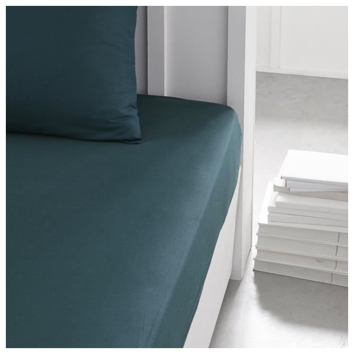 Drap housse Maison Lefebvre DH 2 pers 140x190cm Bonnet 30cm 100% coton 57 fils