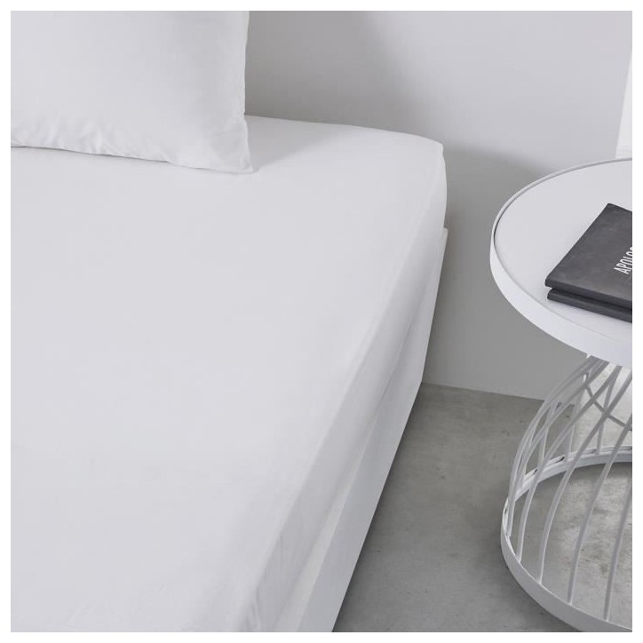 Drap housse Maison Lefebvre DH 2 pers 160x200cm Bonnet 30cm 100% coton 57 fils