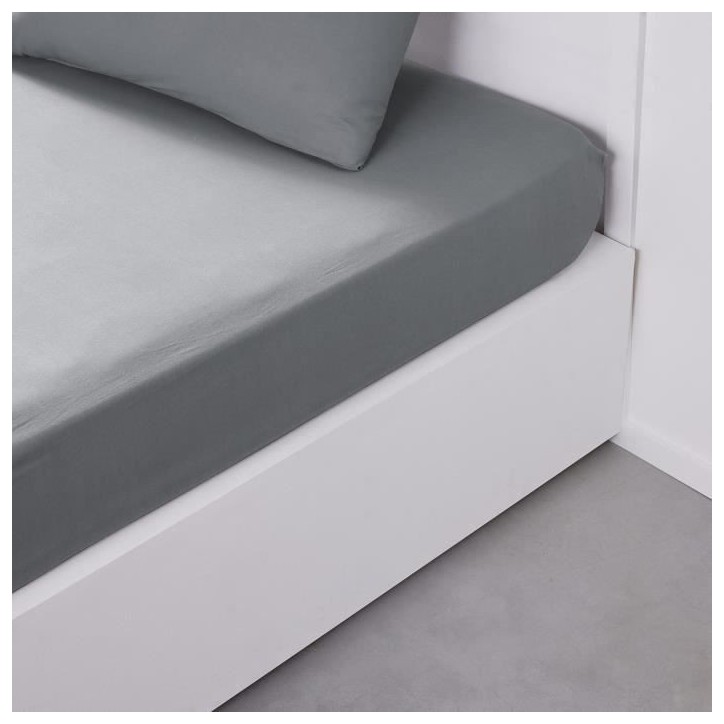 Drap housse Maison Lefebvre DH 2 pers 160x200cm Bonnet 30cm 100% coton 57 fils