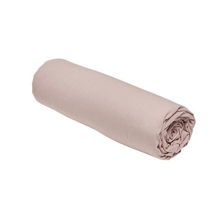 Drap housse TODAY Essential - 160 x 200+30 cm - 2 personnes - 100% Coton uni - Rose des sables Drap housse TODAY Essential - 160 x 200+30 cm - 2 personnes - 100% Coton uni - Rose des sables