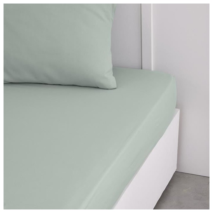 Drap housse Maison Lefebvre DH 2 pers 160x200cm Bonnet 30cm 100% coton 57 fils