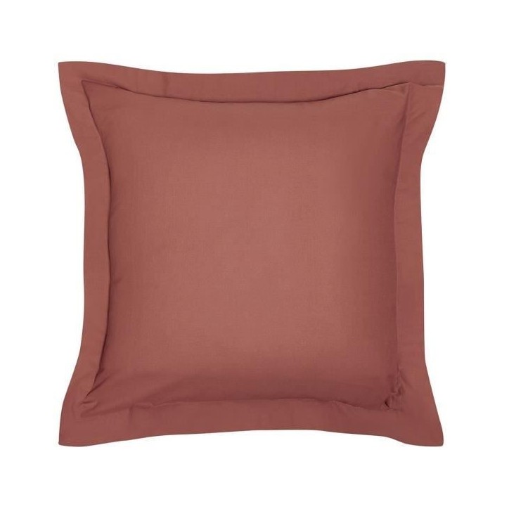 Taie d'oreiller TODAY Essential - 63 x 63+5 cm - 100% Coton uni - Terracotta