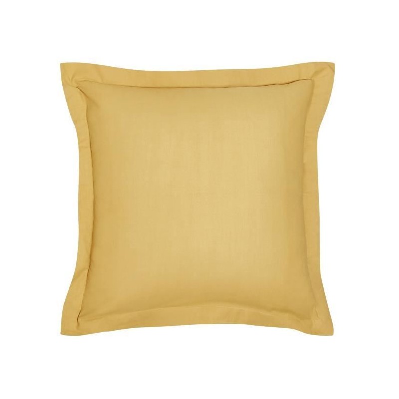 Taie d'oreiller TODAY Essential - 63 x 63+5 cm - 100% Coton uni - Ocre Taie d'oreiller TODAY Essential - 63 x 63+5 cm - 100% Coton uni - Ocre