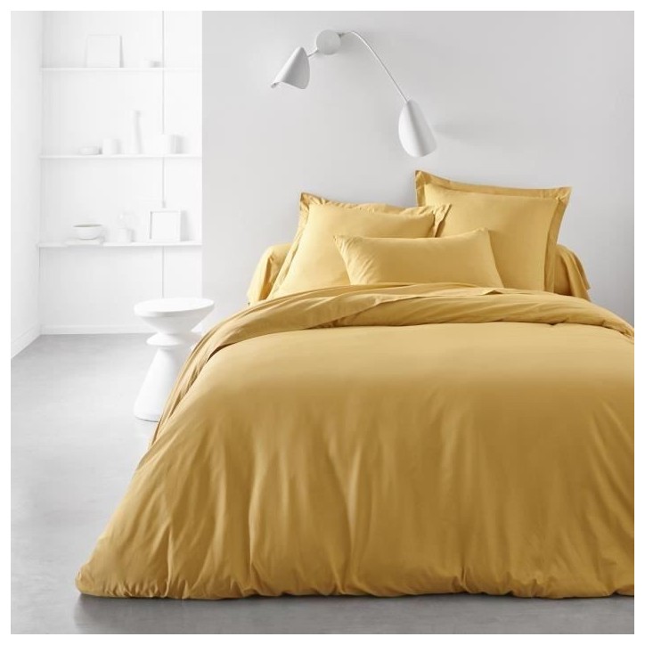 Taie d'oreiller TODAY Essential - 63 x 63+5 cm - 100% Coton uni - Ocre