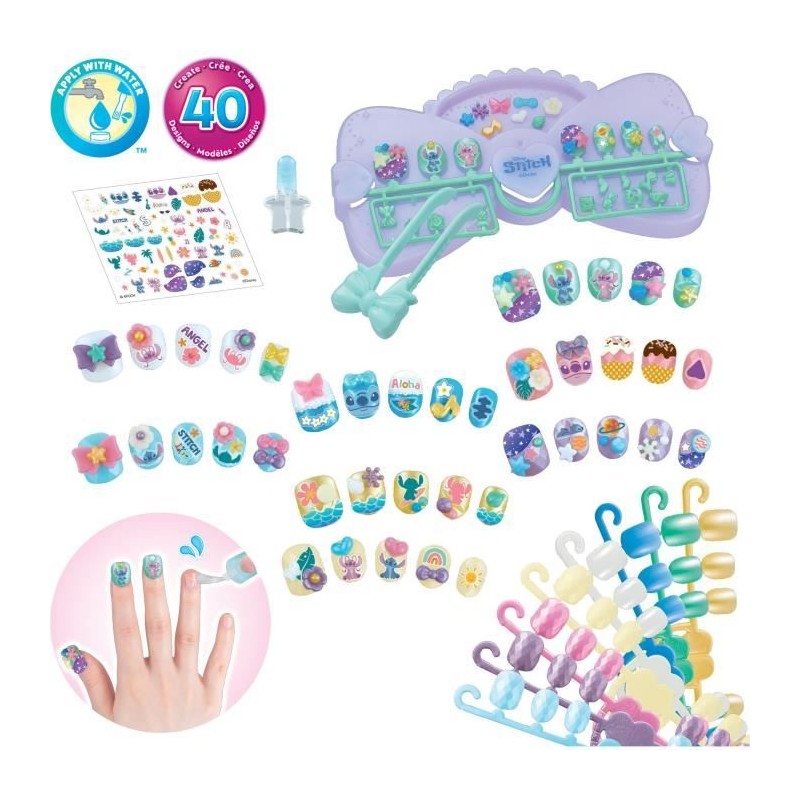 Mon kit de manucure - AQUABEADS - Stitch - 40 ongles - Stickers Mon kit de manucure - AQUABEADS - Stitch - 40 ongles - Stickers