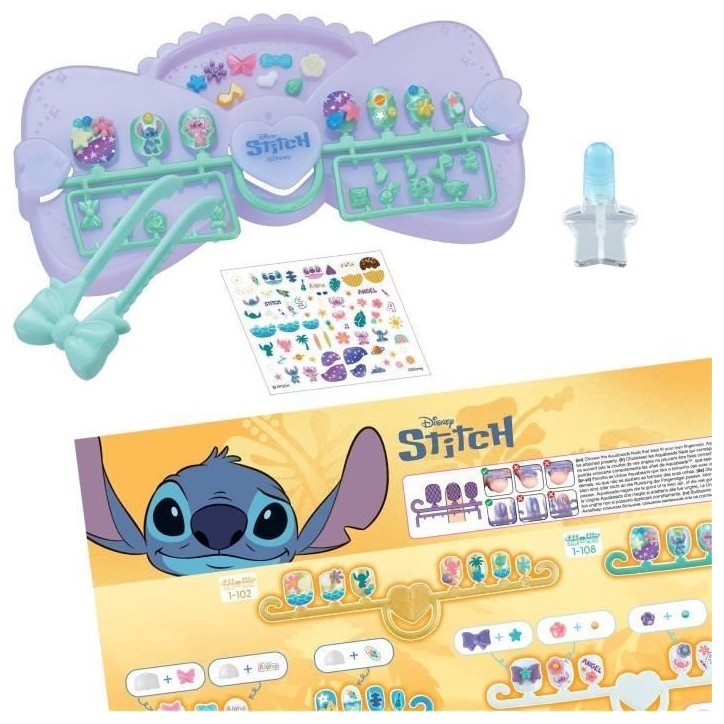 Mon kit de manucure - AQUABEADS - Stitch - 40 ongles - Stickers Mon kit de manucure - AQUABEADS - Stitch - 40 ongles - Stickers