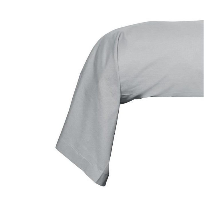 Taie de traversin TODAY Essential - 45 x 185 cm - 100% Coton uni - Acier