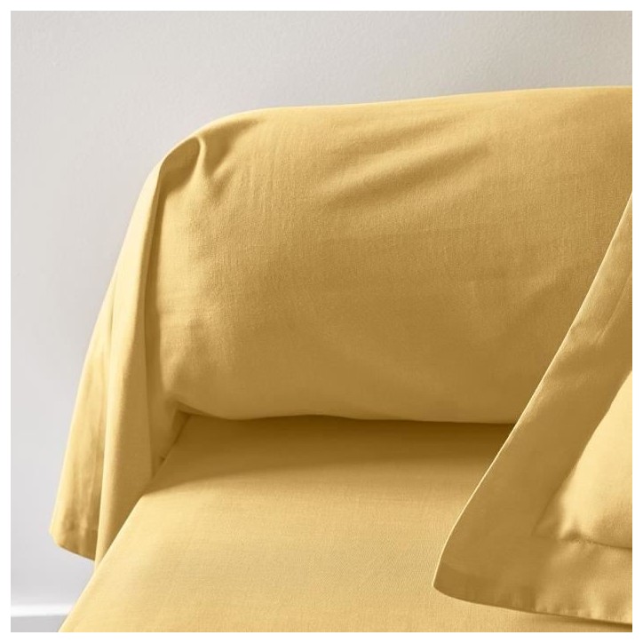 Taie de traversin TODAY Essential - 45 x 185 cm - 100% Coton uni - Ocre