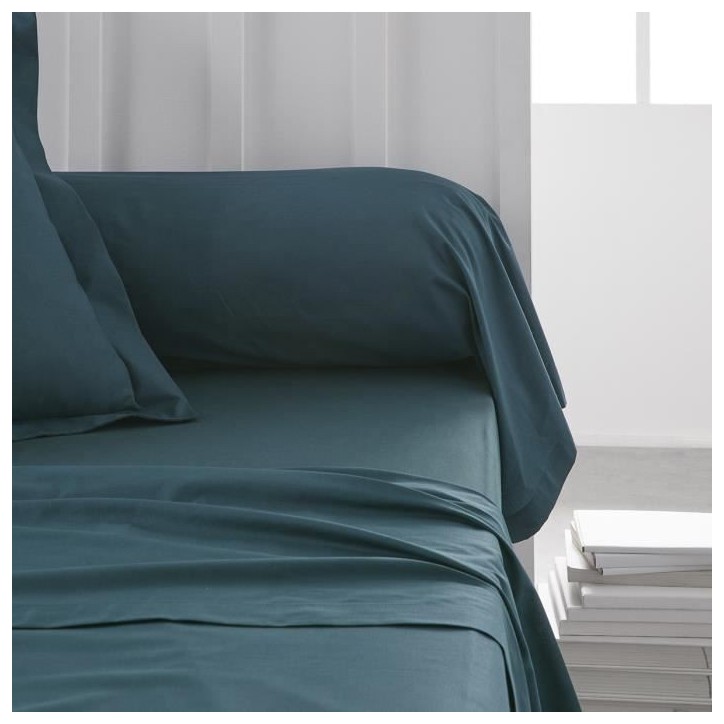 Taie de traversin TODAY Essential - 45 x 185 cm - 100% Coton uni - Paon