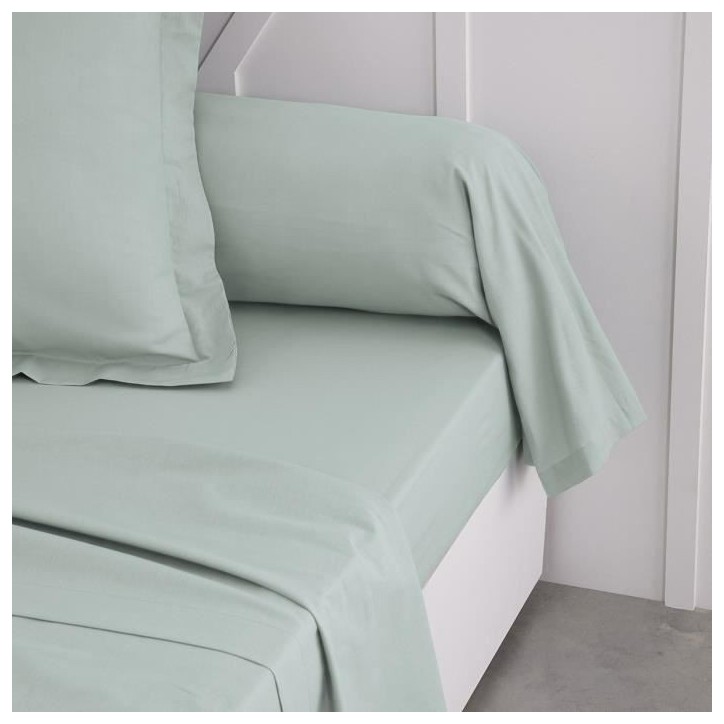 Taie de traversin TODAY Essential - 45 x 185 cm - 100% Coton uni - Celadon
