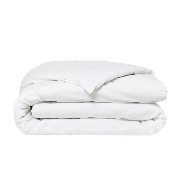 Housse de couette TODAY Essential - 140 x 200 cm - 1 personne - 100% Coton uni - Craie