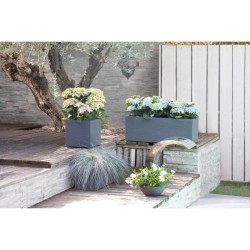 EDA Bac a fleurs carré GRAPHIT UP - 21 L - 29,5 x 29,5 x 29,5 cm - Gr