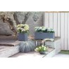EDA Bac a fleurs carré GRAPHIT UP - 21 L - 29,5 x 29,5 x 29,5 cm - Gr