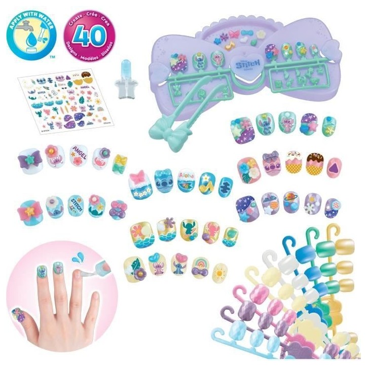 Mon kit de manucure - AQUABEADS - Stitch - 40 ongles - Stickers Mon kit de manucure - AQUABEADS - Stitch - 40 ongles - Stickers