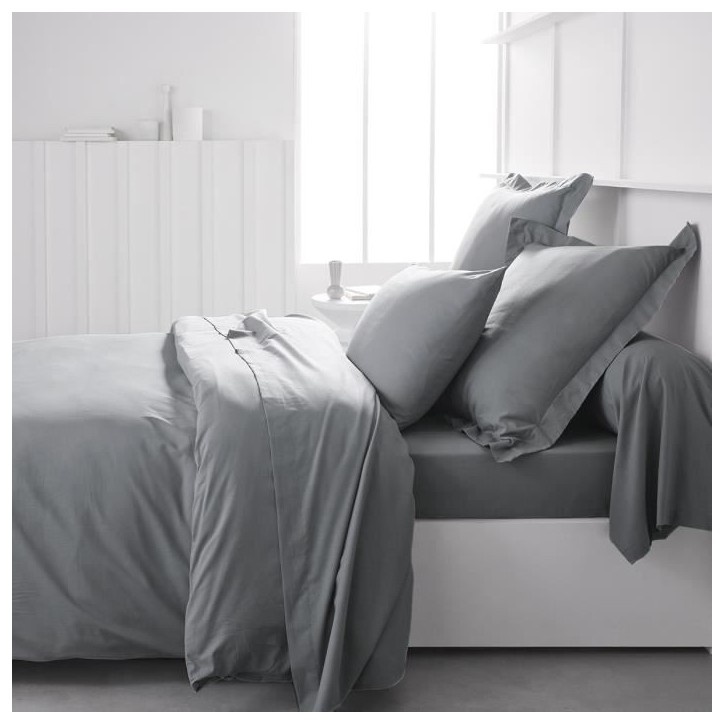 Drap housse TODAY Essential - 140 x 190+25 cm - 1 personne - 100% Coton jersey - Acier