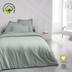 Drap housse - TODAY - 160 x 200 cm + 30 cm - Coton - Organic Celadon