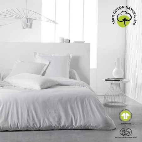 Drap housse - TODAY - 180 x 200 cm + 30 cm - Coton - Organic Craie