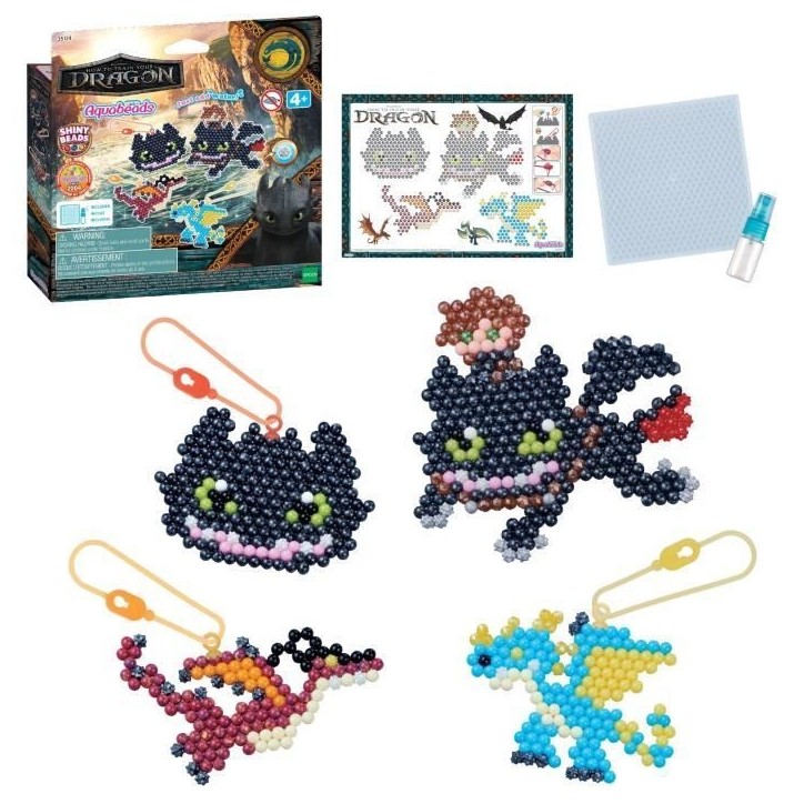 Le kit Dragons - AQUABEADS - 800 perles - Des 4 ans Le kit Dragons - AQUABEADS - 800 perles - Des 4 ans