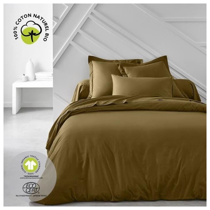 Drap housse - TODAY - 180 x 200 cm + 30 cm - Coton - Organic Bronze Drap housse - TODAY - 180 x 200 cm + 30 cm - Coton - Organic Bronze