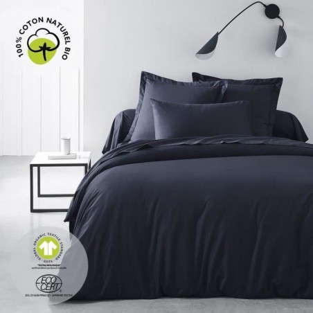 Drap housse - TODAY - 180 x 200 cm + 30 cm - Coton - Organic Navy
