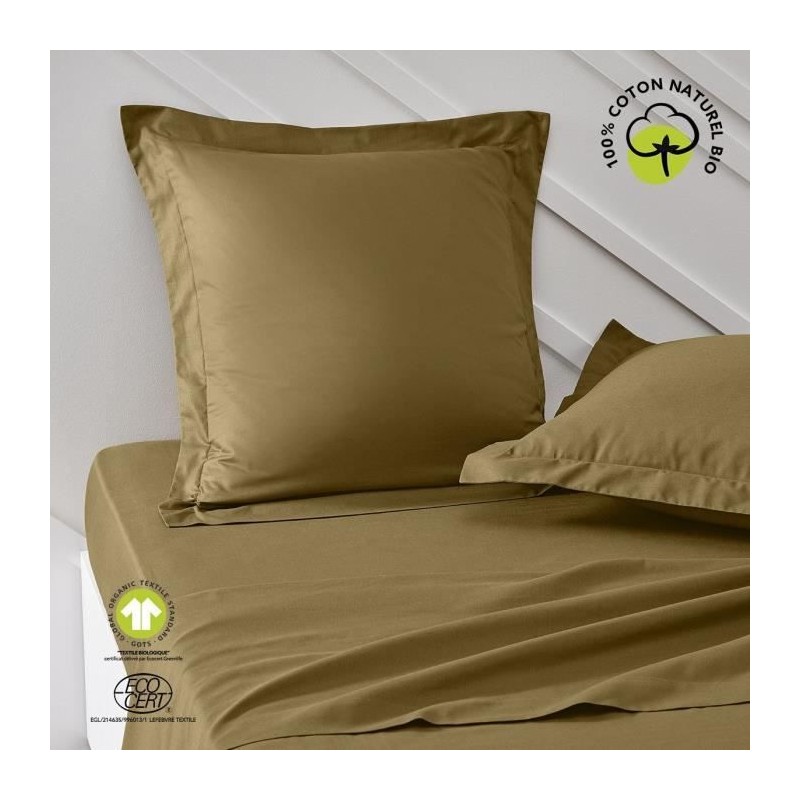 Taie d'oreiller - TODAY - 63 x 63 cm - Coton bio - Certifié GOTS - oe