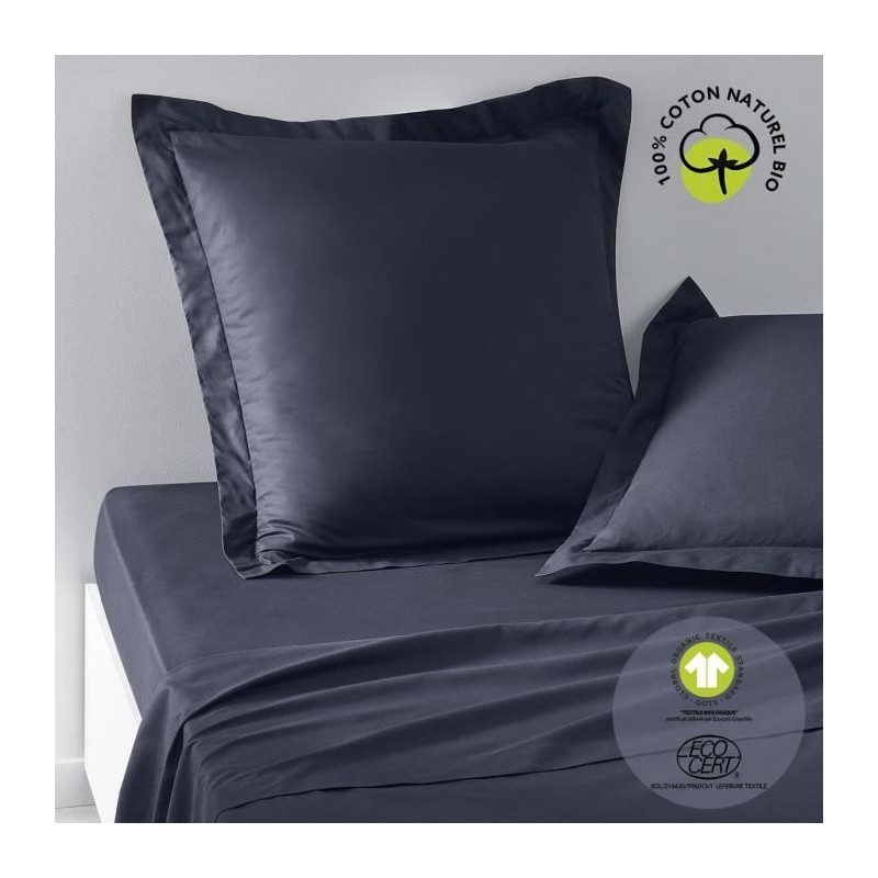 Taie d'oreiller - TODAY - 63 x 63 cm - Coton bio - Certifié GOTS - oe Taie d'oreiller - TODAY - 63 x 63 cm - Coton bio - Certifié GOTS - oe
