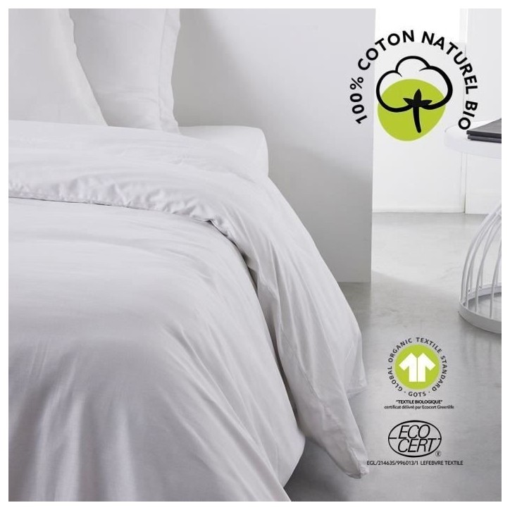 Housse de couette - TODAY - 220 x 240 cm - Coton - Organic Craie
