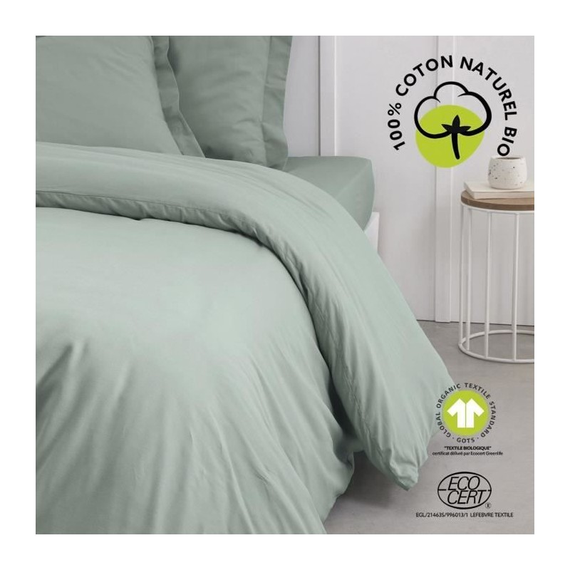Housse de couette - TODAY - 240 x 260 cm - Coton - Organic Celadon Housse de couette - TODAY - 240 x 260 cm - Coton - Organic Celadon