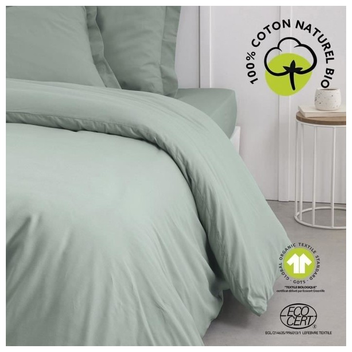 Housse de couette - TODAY - 240 x 260 cm - Coton - Organic Celadon Housse de couette - TODAY - 240 x 260 cm - Coton - Organic Celadon