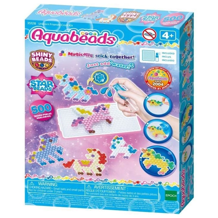 Le Kit des amies licornes - AQUABEADS - 800 perles - Des 4 ans