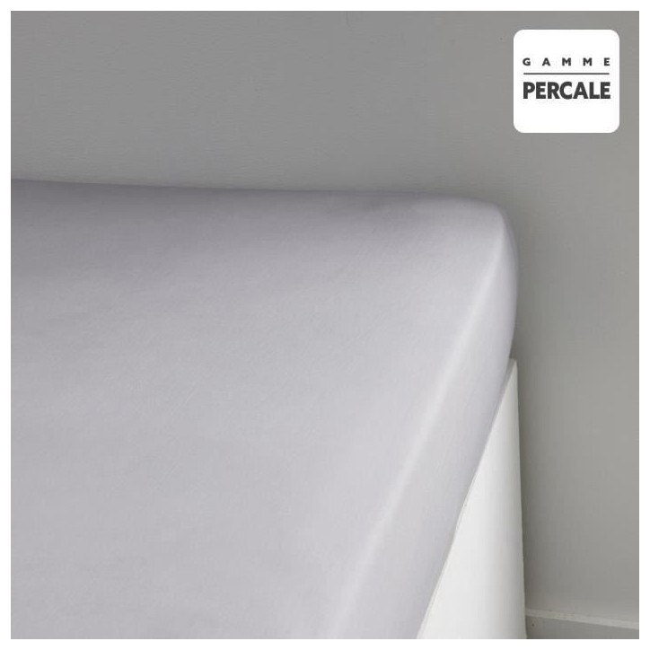 Drap housse Maison Lefebvre DH 2 pers 140x190cm Bonnet 30cm 100% coton 78 fils